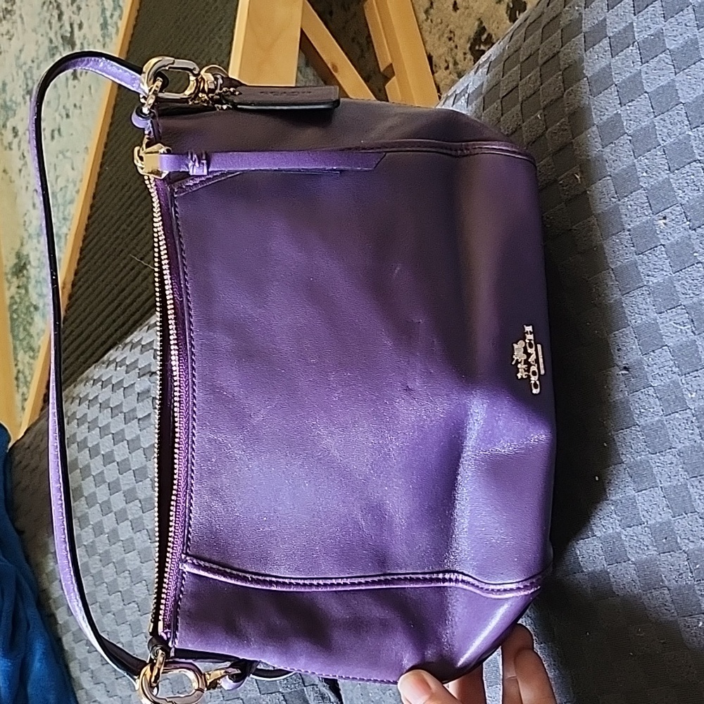Small purple Coach purse